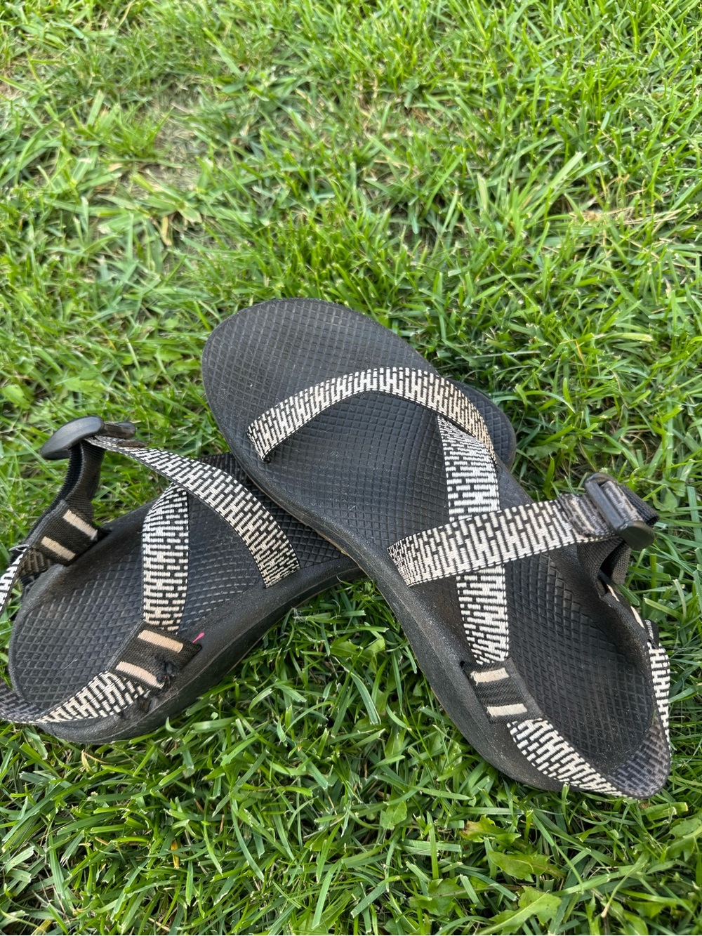 Unisex Black & White Chaco Sandals
